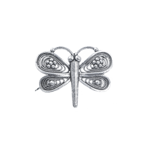 Brosa argint fluture