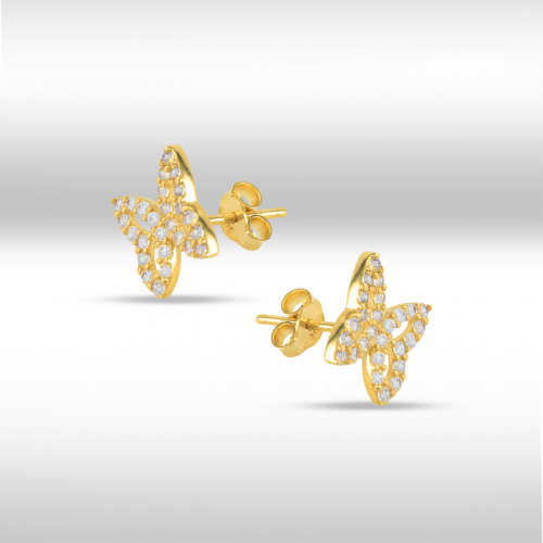 Cercei aur 14k Kocak galben zirconiu  fluture - 2900496016104