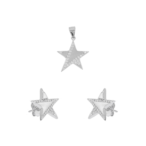 Set argint zirconiu stars - 5000000658633