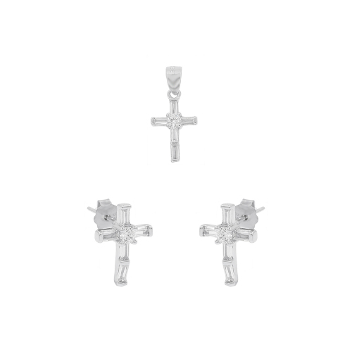 Set argint zirconiu crosss - 5000000659036