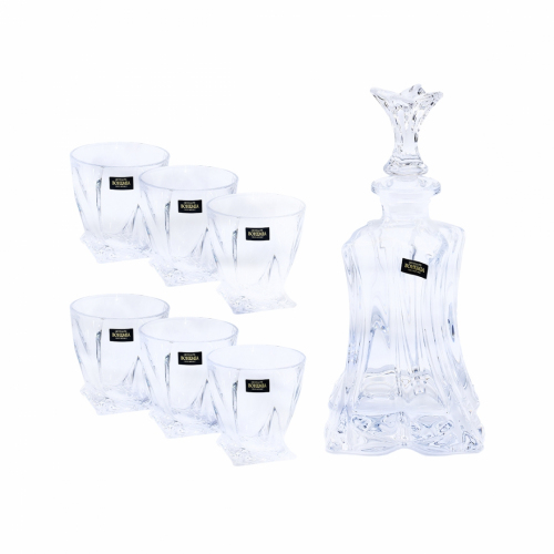 Set pahare whisky+sticla crystalite bohemia florale 99999/9/99E50/820 - 7200000000694