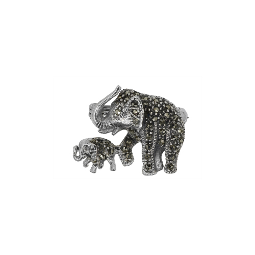 Brosa argint elephant - 5000000674763