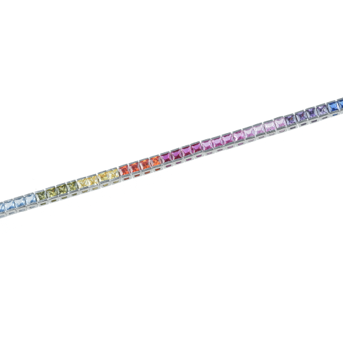 Bratara argint zirconiu tennis Rainbow - 5000000683796