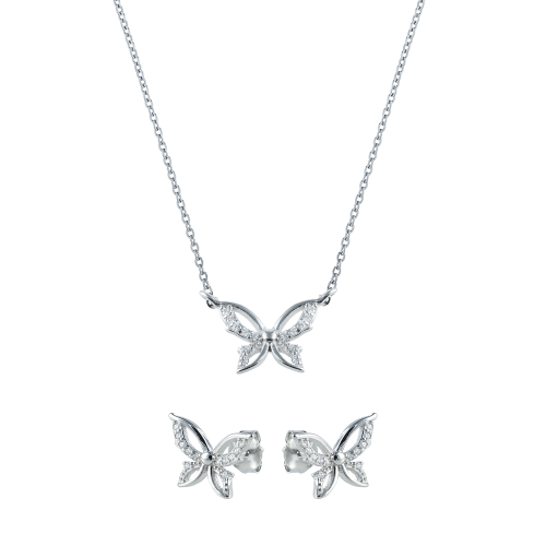 Set argint zirconiu butterfly - 5000000696536