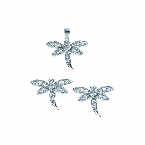 Set argint zirconiu Butterfly - 5000000725922