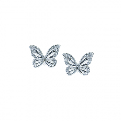Cercei argint zirconiu fluture  - Allison