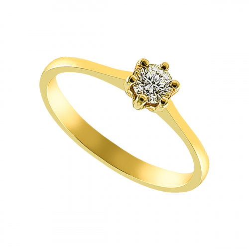 Inel logodna aur 18K cu diamant 0.32 G SI  - 6012000057230
