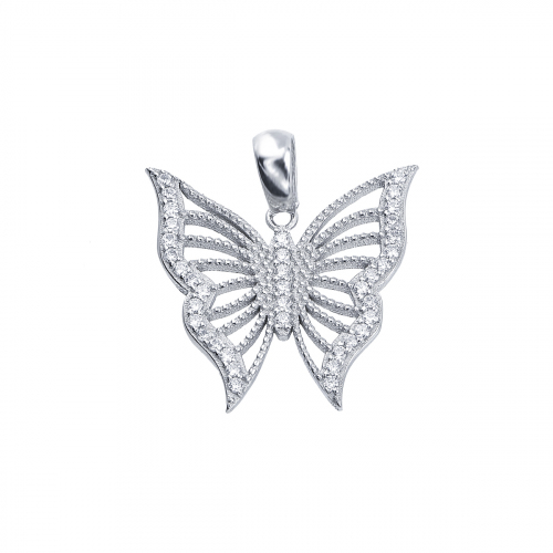 Pandant argint zirconiu fluture - 5000000745777