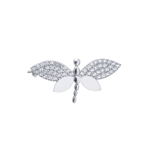 Brosa argint zirconiu fluture  - 5000000748938