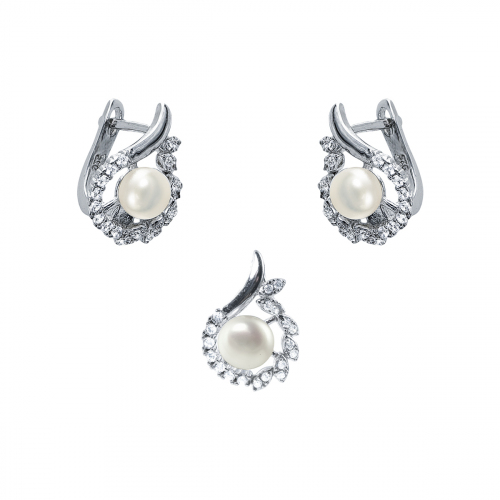 Set argint mix perla zirconiu elegant 0222/MB/MS - 5000000744701