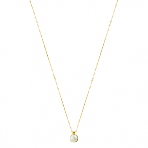 Lant aur 14k Kocak galben perla elegant - 2906011015706