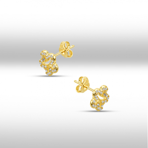 Cercei aur 14k Kocak galben zirconiu  floare - 2900432011309