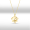Lant aur 14k Kocak galben   floare de lotus - 2906407015006